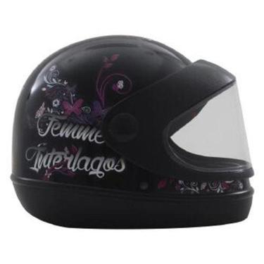 Imagem de Capacete Moto Interlagos Feminino Gow N°58 Preto