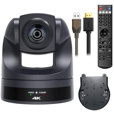 Imagem de Câmera PTZ 4K com zoom óptico 20X, câmera POE para sala de videoconferência, transmissão ao vivo USB HDMI IP para cultos religiosos Vmix, Zoom, OBS, YouTube（Enviado do Brasil, sem impostos adicionais）