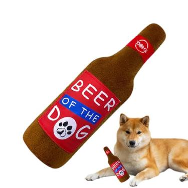 Imagem de Brinquedos Para Cães Guinchantes | Forma De Garrafa De Vinho Jogo Divertido,Brinquedos De Mastigar Pelúcia,Para Mastigar Brincar Buscar Estimulação Mental Atividade Física