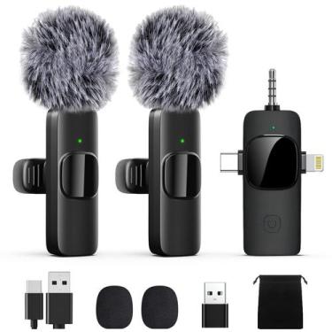 Imagem de Microfone de lapela de lapela sem fio para iPhone, iPad, mini microfon
