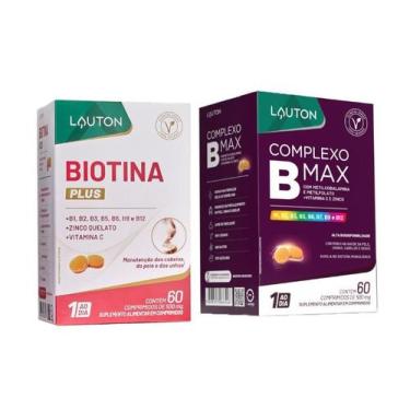 Imagem de Kit Biotina Complexo B Max 60 cápsulas Lauton - Lauton Nutricion