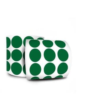 Imagem de Etiqueta Bolinha Colorida Verde Escuro 10mm 1,0cm Rolo C/1000 - DC Aut
