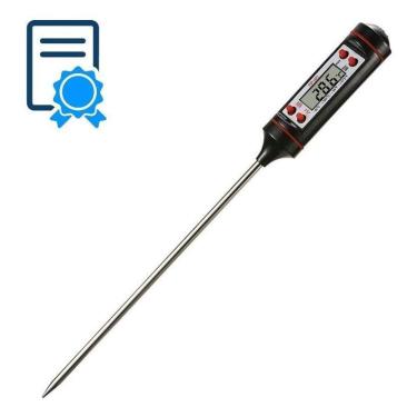 Imagem de Termômetro Culinário Digital Espeto Cozinha Com Certificado