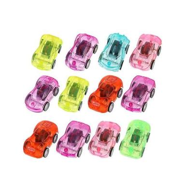 Imagem de 24pcs crianças mini brinquedos de carro transparente puxar para trás m