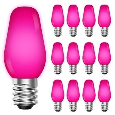 Imagem de Lâmpadas LED LUXRITE C7 Pink 0,5 W, pacote com 12 unidades para luzes 