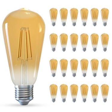 Imagem de Lâmpadas LED Jensense Edison E26 7W 800lm 2300K, pacote com 24