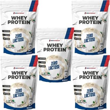 Imagem de Kit 5X Whey Protein Zero Lactose - 900g Refil Baunilha - NewNutrition-Masculino