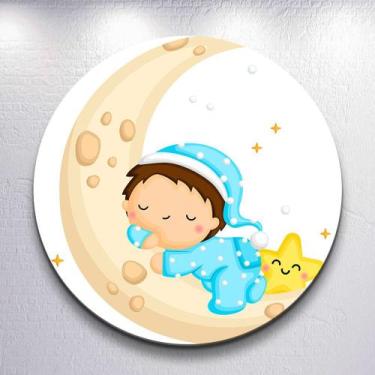 Imagem de Decoração infantil festa com painel redondo capa Baby Bebe Dormindo ta