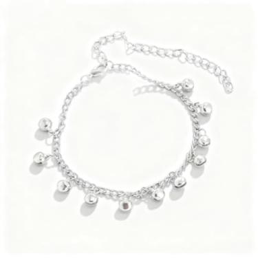 Imagem de Pulseiras de tornozelo douradas femininas com corrente de elos e corrente hipoalergênica acessórios de moda joias presentes, One Size, liga metálica, Sem Pedra Preciosa