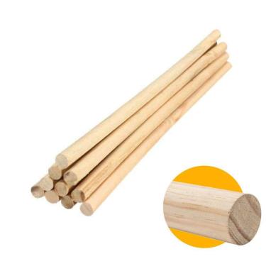 Imagem de Vareta Lisa Redonda Madeira Marfim 08 mm x 1 Metro