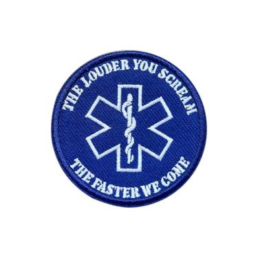 Imagem de MOKOBOIZ The Louder You Scream The Faster We Come 7,6 cm com apliques bordados em gancho e laço, acessórios DIY para mochilas, coletes militares, roupas de arreio para cães, presentes de estrela da