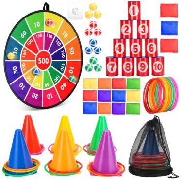 Imagem de Conjunto combinado de jogos de carnaval Hungdao Dart Board com bolas e