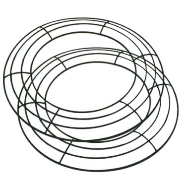 Imagem de MiOYOOW 2 peças com moldura de guirlanda de arame de Natal de 31/14/40 cm, guirlanda de metal à prova de ferrugem com 3 tamanhos para decoração de Natal, casamento, festa em casa