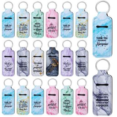 Imagem de Porta-batons Ecation, 72 peças, chaveiro, cores de mármore