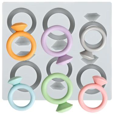 Imagem de MYPRACS Anel de molde de silicone para decoração de bolos de açúcar, topo de cupcake, pasta de goma de chocolate, argila de polímero