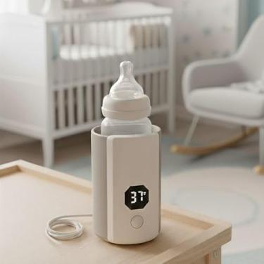 Imagem de Aquecedor De Mamadeiras Sem Fio Para Leite De Bebê Pratico e Portátil