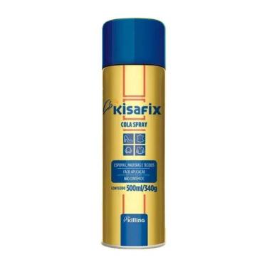 Imagem de Cola de Contato Spray Kisafix 500ml  Adesivo de Alta Performance para 