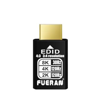 Imagem de FUERAN Plugue fictício HDMI 2.1 8K/30Hz 4K/120Hz, emulador de exibição virtual, plugue fictício displayport 4K 120hz, adaptador de exibição fantasma sem cabeça, monitor EDID 8K 3840x2160@120HZ (8K