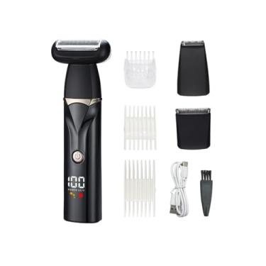 Imagem de Aparelho de Barbear Elétrico para Mulheres Conjunto Três em Um Corporal com Cabeças Corte Múltiplas Pernas Braços Linha do Bikini Axilas Cabelo Nariz Barba Lâmina Aço Inoxidável Amigável à Pele Carreg