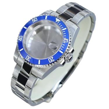 Imagem de Caixa de relógio de aço inoxidável SUB de 40 mm, 200 m, impermeável, safira Crysta, para movimento Seiko NH34/NH35/NH36/38, Tampa inferior sólida 5, For NH35 NH34 NH36 NH38 Movement, Caixa de relógio