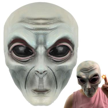 Imagem de Mascara De Et Realista Alienigena Latex Festa Hallowen Realistica Fantasia Alien Engraçada Area 51 Susto Divertido