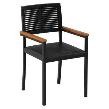 Imagem de Cadeira com Braço para Sala de Jantar Viena Preto