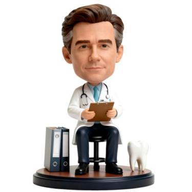 Imagem de Dentista personalizado, estatueta personalizada de médico dentista, estátua profissional odontológica personalizada com foto, Natal, Ação de Graças, aposentadoria, aniversário, dia dos namorados