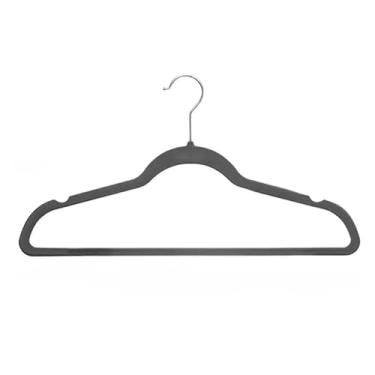 Imagem de Cabide de Veludo Antideslizante para Roupas Aveludado Preto Camisa Agasalhos Calças(20)