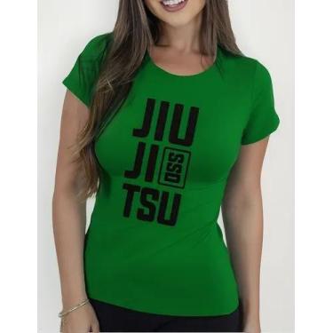 Imagem de Camiseta Camisa Feminina Masculina Adulto Algodão Luta Jiu Jitsu OSS M