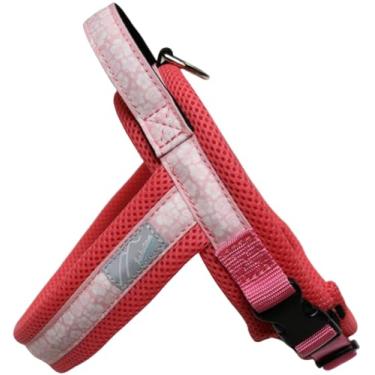 Imagem de 【Hakusan】 Arnês de dragão JUST FIT "Aloha" (Peach Aloha, 3), feito no Japão, tecido de malha, tecido refletivo para o logotipo da marca, confortável, ajustável, visibilidade, respirável, adequado para