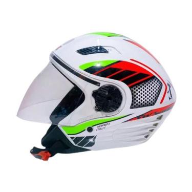 Imagem de Capacete Fw3 Para Moto X Open Branco Italy Tamanho 58