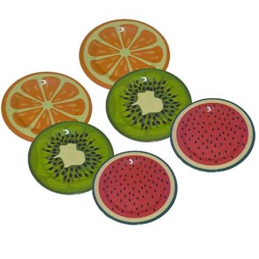 Imagem de Conjunto 6 Pratos de Fruta Em Melamina Para Jantar 25cm