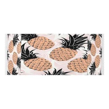 Imagem de Wassud Capas de lavadora e secadora de abacaxis, protetor superior de lavadora com sacos de armazenamento, capa de geladeira à prova de poeira com bolsos para lavanderia doméstica, cozinha, 120 x 55