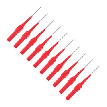 Imagem de Hyuduo Sonda de Teste de Fio de Plugue Banana, 10 Unidades de Agulhas de Punção de Aço Inoxidável Com Conector de 4,0 Mm para Multímetros, Testes Automotivos e Elétricos 60V/10A (Vermelho)