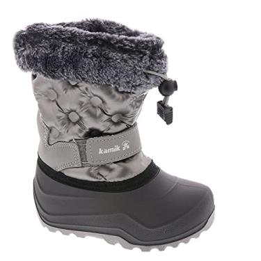 Imagem de Kamik Bota de inverno impermeável Penny 3 para meninas, Prata, 10 Toddler