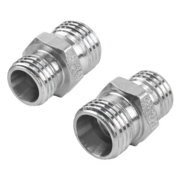 Imagem de Etersec Adaptador hidráulico 115757 M14 para M16, 2 peças de conectores conversores rosqueados para polegar hidráulico de miniescavadeira, balde de inclinação e acessórios de parafuso