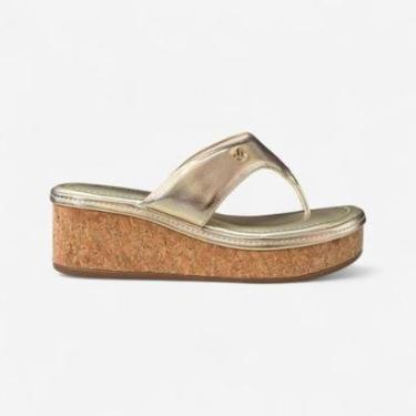 Imagem de Tamanco Plataforma Bebecê de Dedo Dourado-Feminino