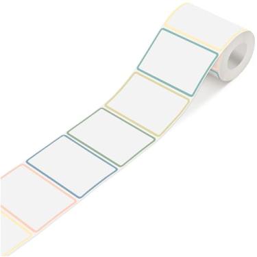 Imagem de 300 etiquetas de freezer removíveis em branco de 5 x 7 cm, à prova d'água, resistente a óleo e rasgos, adesivos para recipientes de alimentos, frascos, despensa e preparação de refeições (Boho)