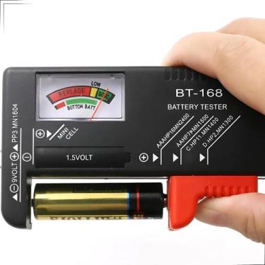 Imagem de Medidor De Carga Energia Pilha Bateria 1.5v E 9v Co Cinza Escuro - BLU
