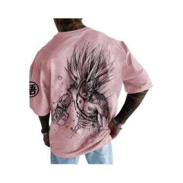 Imagem de Camiseta Dragon Ball Z Em Algodão Puro, Respirável, Elástica, Confortá