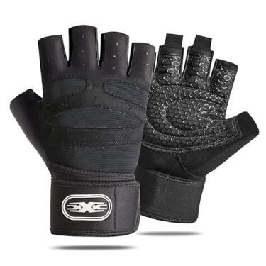 Imagem de Mantenha-se protegido e confortável: luvas fitness de meio dedo para homens e mulheres - Luvas esportivas respiráveis para atividades ao ar livre - respirável, guarda-sol, design de meio dedo - para