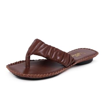Imagem de Chinelo Ipê Mulato Sandalia Feminina Ortopédica Couro cor Havana-Feminino