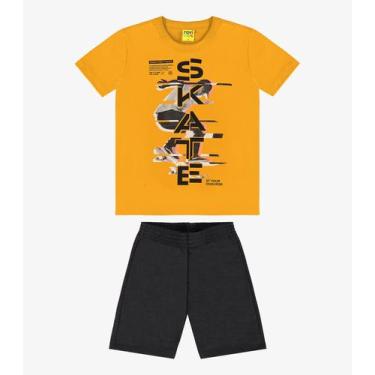 Imagem de Conjunto Infantil Masculino Skate Rovi Kids Amarelo, Amarelo, 10
