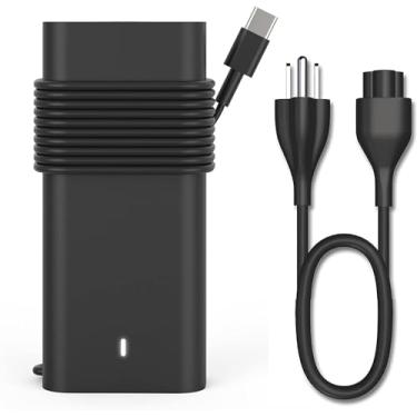 Imagem de Carregador fino de laptop USB C de 65 W para Dell Latitude XPS Chromebook, carregador rápido tipo C, adaptador de energia para laptop de viagem