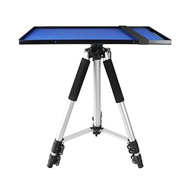 Imagem de Projetor para laptop, suporte multifuncional para DJ, tripé de altura ajustável, suporte universal de chão para laptop, projetor de filmes prata