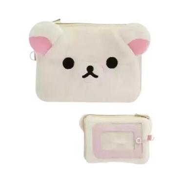Imagem de Carteira Transparente Kawaii Rilakkuma, Estojo Para Cartões De Anime, 