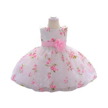Imagem de Vestido De Batismo Para Meninas Com Flores Para Festa De Aniversário D