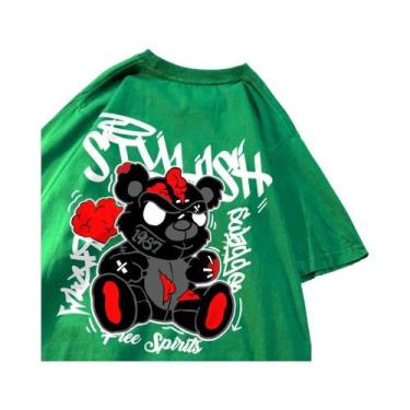 Imagem de Camisetas De Urso Preto Para Homens E Mulheres, Algodão De Alta Qualid