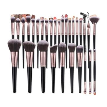 Imagem de 30 pincéis de maquiagem macios ao toque, pincel de maquiagem em pó, pincel de blush, pincel de sombra para maquiagem diária no rosto