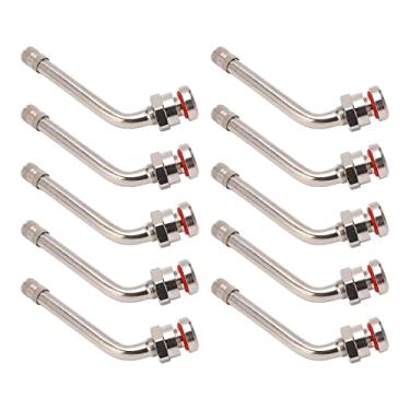 Imagem de Cosiki Haste de Válvula de Alumínio de Caminhão de 60 Graus para Rodas Alcoa 22,5 pol. 24,5 pol., Conjunto de 10, à Prova de Ferrugem e Resistente, Fácil Instalação para Proprietários de Caminhões